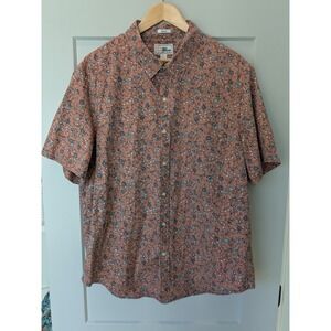 Reyn Spooner Tailored Fit Mens Short Sleeve Button Up Shirt Floral Print XL